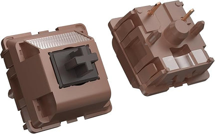 DUROCK Mocha Chocolate T1 Switches, Full POK T1 Tactile Switch 62g Long Spring, Light Diffuser 5 Pins Lubed Mechanical Keyboard Switches (70pcs)