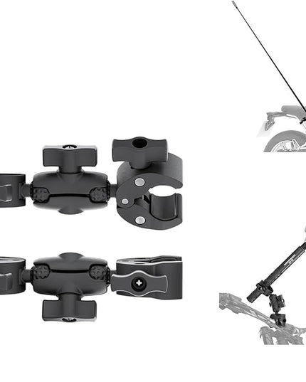 NEEWER Basics Motorcycle Bike Mount Accessories Kit, Invisible Selfie Stick Bicycle Handlebar Clamp Holder Compatible with Insta360 DJI OSMO 360 Pocket 3 Action Cameras for POV Video Recording, GP-32