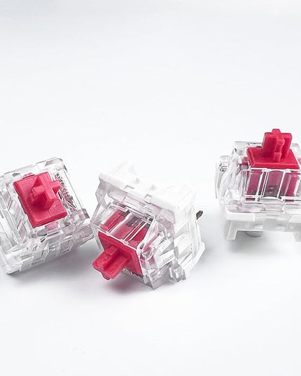 Mechanical Gaming Keyboard Red Switches,3 Pin 50gf RGB SMT Linear Switch,Dustproof and Waterproof Switch (Red,108PCS)