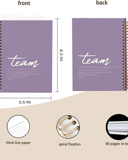 hold fizz Purple Meeting Notebook for Work, Employee Appreciation Gifts, Team Gifts for Employees, Thank You Gifts for Women Men Leader Boss Mentor Manager Coworkers Going Away Retirement, 5.5"x8.3"