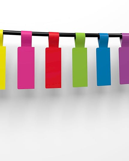 Kenco Cable Labels - 240 Labels 12 Sheets, 10 Colors Waterproof Cord Labels - Write on Stickers Tear and Liquid Resistant for Color Coding and Identification -Made in The USA (240 Labels)