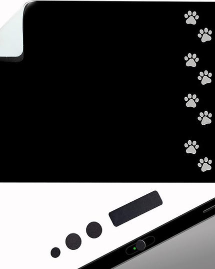 Mouse Pad Adhesive Bottom - Peel and Sticks to Any Surface - Travel Large Size - Portable (XL - Dog PAW Black)