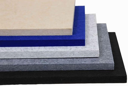 VERSARE SoundSorb Desktop Privacy Panels | Noise Dampening Modesty Panels for Desks | Edge Clip Mounts | PET Material | 48" x 12"-24" Blue Panels with Edge Clips