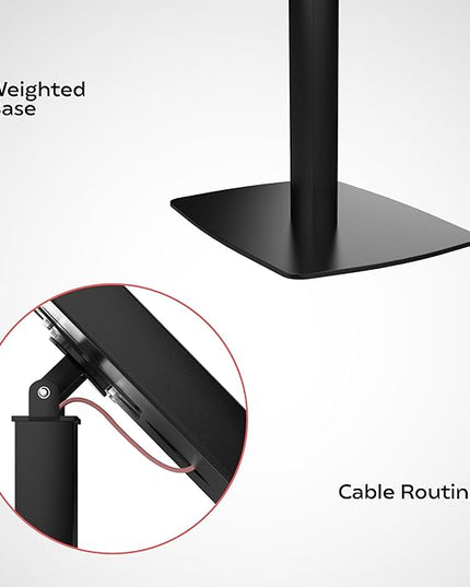 Thin Floor Stand - CTA Tall Standing 360 Degree Kiosk Display Tablet Holder - Charger Access & Lock - for iPad Pro 13-inch (M4), iPad Pro 12.9-inch, iPad Air 13-Inch (M3 / M2)