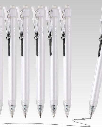 Thien Long Hoshi 6 PCs Premium Retractable Gel Pens Black Ink, 0.5mm Fine Point, Auto-Lock Pocket Clip, Quick-Dry Japanese Ink - Perfect for Teacher, College, School & Office Supplies