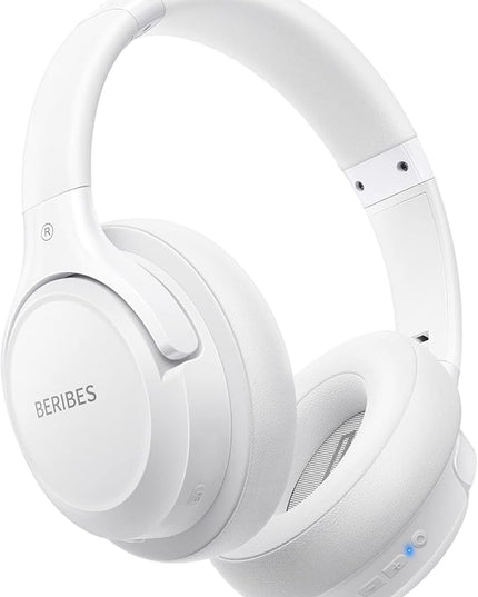 BERIBES Bluetooth Headphones Over Ear, 65H Playtime and 6 EQ Music Modes Wireless Headphones with Microphone, HiFi Stereo Foldable Lightweight Headsets, Deep Bass for Home Office Cellphone PC Ect.