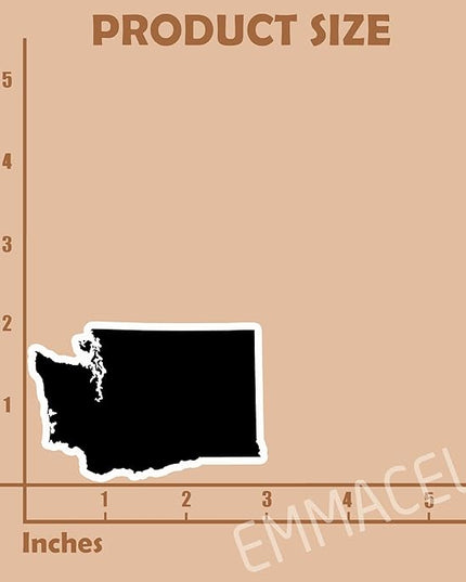 (3PCS) Washington State Map Stickers, US State Stickers - Waterproof Vinyl Decals for Tumblers, Water Bottles, Laptops, Books, Scrapbooks, Great for Washington Lovers 3 x 2 Inch