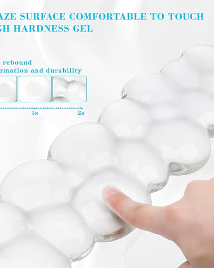 Gel Cloud Keyboard and Mouse Wrist Rest, Cute Wrist Support and Arm Support Rest for Typing Pain Relief，Suitable for Office/Computer/Laptop/Gaming Set-White