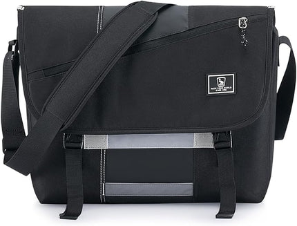 OIWAS Messenger Bag for Women, 17 Inch Laptop Crossbody Bags Men Casual Satchel Shoulder Bag College Travel Office Briefcase (Black, 17 inch)
