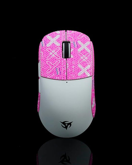 Grip Tape for Vaxee x Ninjutso Sora 4K - Anti-Slip,Enhanced Control, Sweat Resistance,Improves FPS Gaming Grip & Mouse Protection [Pre-Cut] Printsteam Pink 0.5mm