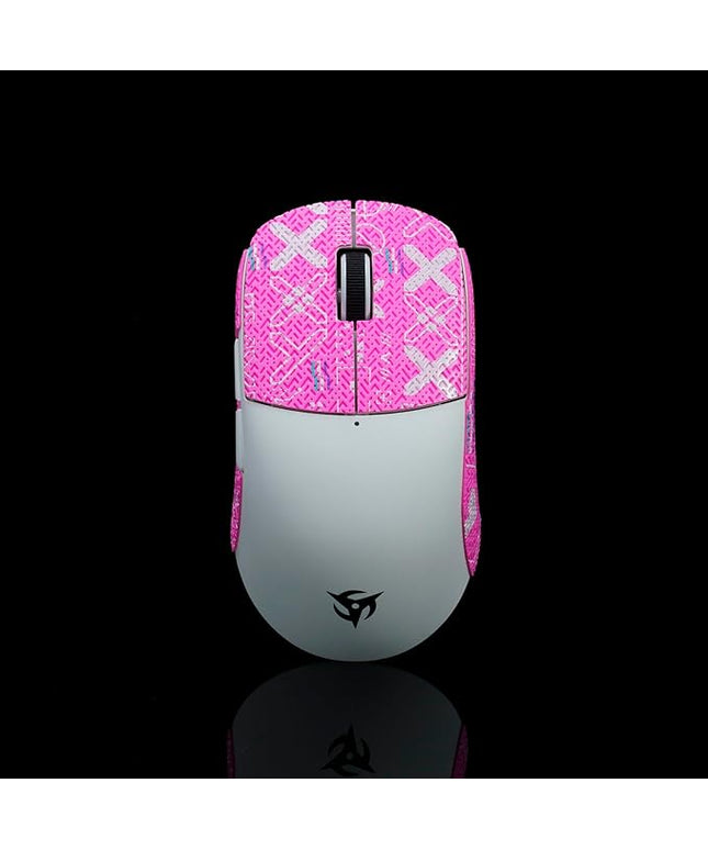 Grip Tape for Vaxee x Ninjutso Sora 4K - Anti-Slip,Enhanced Control, Sweat Resistance,Improves FPS Gaming Grip & Mouse Protection [Pre-Cut] Printsteam Pink 0.5mm