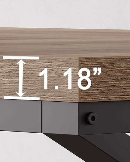 HSH Extra Large Home Office Desk, Rustic Wood and Metal Computer Desk for 2 People, 78 Inch Long Executive Writing Study Gaming Double Desk Workstation, Bedroom Living Room PC Table for 2 Monitors