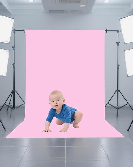 Pink Photo Backdrop for Photoshoot, Pink Photography Backdrop for Portraits, Fabric Background for Product Photography and Video Creation 3FTx5FT