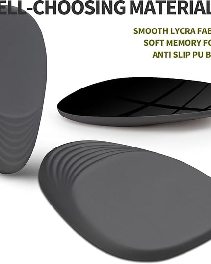 Hokafenle Ergonomic Mouse Pad Wrist Support, Terraced Slope Carpal Tunnel Wrist Pad for Mouse with Unibody Memory Foam, Wrist Rest Pain Relief Mousepad (Dark Grey, 11.8x7.9 in)