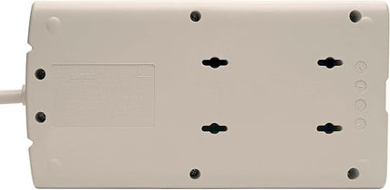 Eaton Tripp Lite Series TLP808 8 Outlet Surge Protector Power Strip with Flat Plug, 1440 Joule Rating, White, UL Listed & Certified, 8ft Extension Cord with Multiple Outlets for Home Office