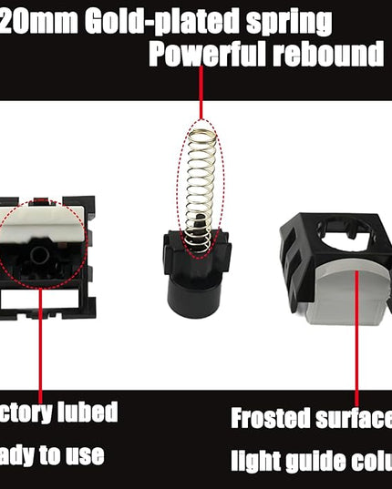 Kailh Box Dark Chocolate Pre lubed Switches for Mechanical Keyboard,5 pin Linear/55gf/Water&Dustproof/RGB/POM Material Switches(Dark Chocolate,108p)