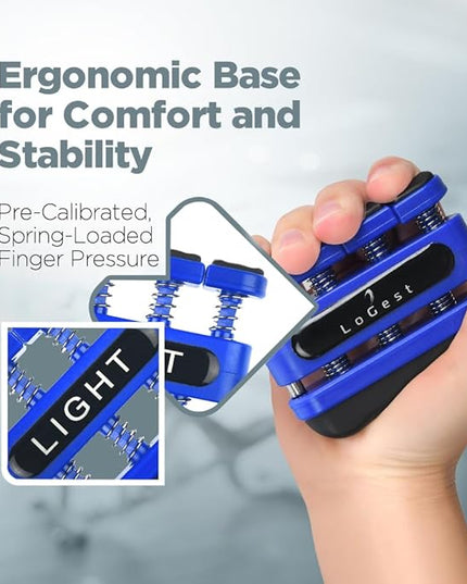 Finger Strengthener - Finger Exerciser for Forearm and Hand Strengthener - Hand Grip Workout Equipment for Musician, Rock Climbing and Therapy