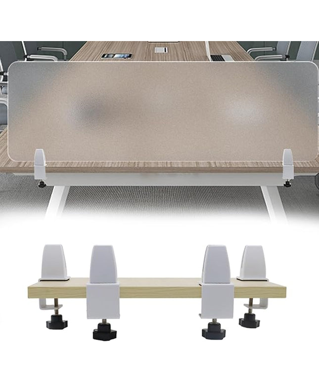 Desk Partition,Soundproof Desk Partition,Frosted Acrylic Desk Privacy Divider Screen Clampon Panel For Table Standing Sound Proof Desktop Office Classroom Partition,Frosted,100X30Cm/39.4X11.8In