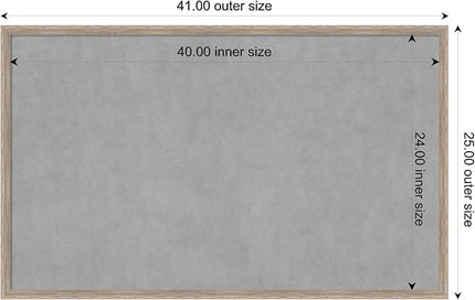 Amanti Art White Framed Magnetic Board 25x41 Large Vision Board for use with Magnets, 100% Metal Sheet to Display Items as Office Decor or for Home Organization in mudroom, Kitchen or Kids Room