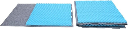 Desktop Soundproof Cover, Foldable Vocal sound absorbing shield, Isolation Booth for Voice Recording, Video Conferencing, Live Commentary, Musical Instrument Practice (Blue+Gray)
