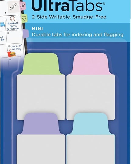 Avery Mini Ultra Tabs, 1" x 1.5", 2-Side Writable, Pastel Colors, 40 Repositionable Tabs, 72 Packs (74761)