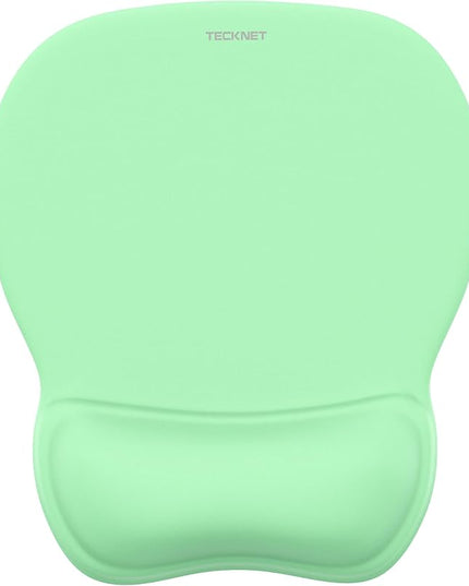 TECKNET Gel Mouse Pad with Wrist Rest, Ergonomic Office Mousepad with Wrist Support - Non-Slip & Smooth Surface Comfortable Desk Accessories Mat for Office, Gaming and Study - Green