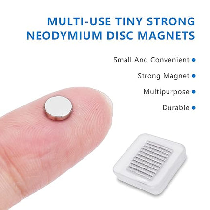 TRYMAG 280Pcs 5x1mm Small Strong Neodymium Magnets, Tiny Rare Earth Round Fridge Magnets for Whiteboard, Office, DIY, Science, Photo - Come with a Storage Case