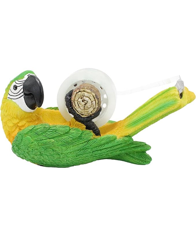 Animal Tape Dispenser - Parrot Design Desktop Organizer, School Office Sculpture Decor, Cute Tape Holder, Fun Office Stationery | Comes with 1 Roll for School Desk Accessories Home Kids Teens Adults