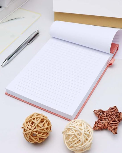 Mogoostry A5 Lined Planning Pads 5.9" x 8" Planner To Do List Memo Note Pads Screw Binding Writing Paperboard Notepad, 100 Sheets per Pack, Pink