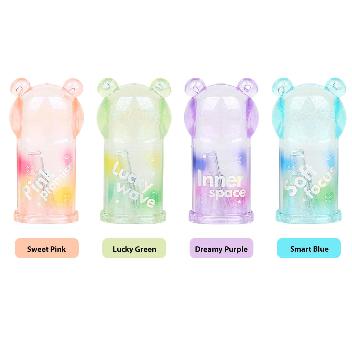 4Pcs Cute Bear Pencil Sharpeners Small Manual Pencil Sharpener Kawaii Stationery Set Kawaii School Supplies for Kawaii Office School Home Supplies