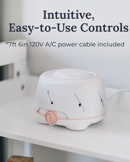 Yogasleep Dohm (White,Pink) The Original White Noise Machine, Relaxing Natural Sound From a Real Fan, Noise Cancelling For Office Privacy, Sleep Aid For Adults & Baby, Travel Size Pink Noise Machine