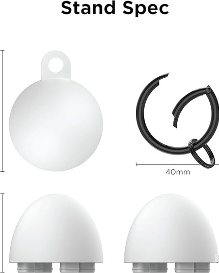 Portable Egg Keyring Style Anti-Slip Silicone Laptop & Pad Stand 2set(4pcs) - Ergonomic Viewing, Typing, Drawing, Cooling Foot/White Yellow (gray+gray)
