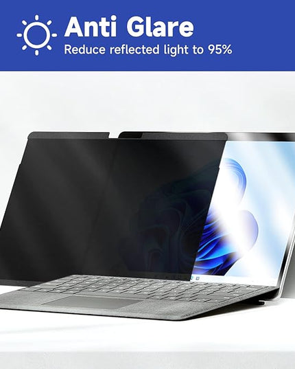IPROKKO Privacy Screen for Surface Pro 7 Plus/7/6/5/4/(12.3 inch), Magnetic Removable Microsoft Surface Privacy Filter, Laptop Anti Glare Blue Light Screen Protector