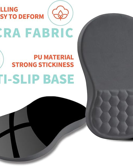 Ergonomic Mouse Pad Wrist Support with Memory Foam Massage Bulge, Carpal Tunnel Pain Relief Mousepad Wrist Rest for Mouse(12x8 inch, Dark Grey)