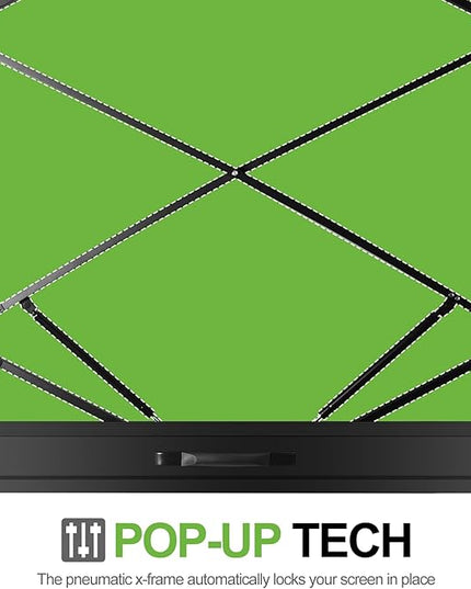 FUDESY 78.7 x 93in Extra Wide Large Collapsible Green Screen Chroma Key Panel, Portable Retractable Wrinkle Resistant Green Backdrop for Streaming, Tiktok, Auto-Locking Frame, Aluminum Hard Case
