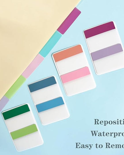 ELII 900 PCS Book Tabs 2 Inch Sticky Index Tabs, Colored Page Markers Repositionable Tags Reading Tabs Self Adhesive Tape Flags for Books, Binders, Notebook and File Folders