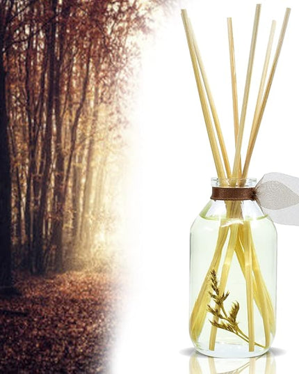 LOVSPA Reed Diffuser Set, Cashmere Woods Scented Oil Diffuser with Sticks, Home Fragrance Accessories for Bathroom Shelf Decor, Aroma Diffusers for Home or Office Fall Decor, USA Made