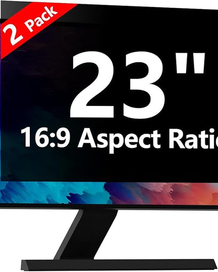 【2 Pack】 Computer Privacy Screen Protector 23 Inch with Hp Dell Asus Samsung LG and More, Removable Security Shield Filter for 16:9 Aspect Ratio Monitor Like ViewSonic Sceptre