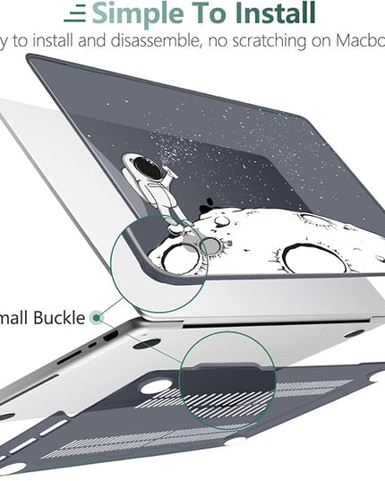 DONGKE Case for M5 MacBook Pro 14 inch 2025 2024-2021 M4 M3 M2 M1, Plastic Hard Shell Cover Compatible with A3434 A3112 A3401 A3185 A2992 A2779 A2442, Retina XDR Display & Touch ID, Astronaut