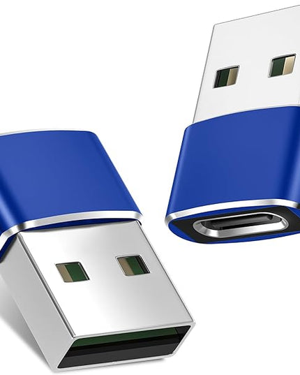 Basesailor USB to USB C Adapter 2 Pack,Type C Female to A Male Charger Converter for Apple Watch Ultra iWatch 7 8 SE,iPhone 15 14 13 12 Plus Pro Max,AirPods,iPad Air 4 5 Mini 6,Samsung Galaxy S21 S22