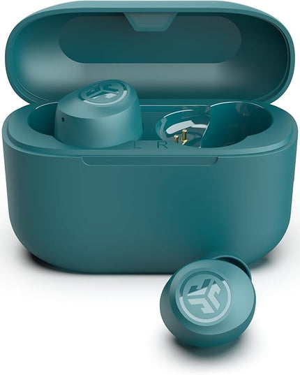 JLab Go Air Pop+ True Wireless Earbuds, in Ear Headphones, Bluetooth Earphones, 35H Playtime Ear Buds, Bluetooth Earbuds with Microphone, USB-C Charging Case, Dual Connect, EQ3 Sound, Teal