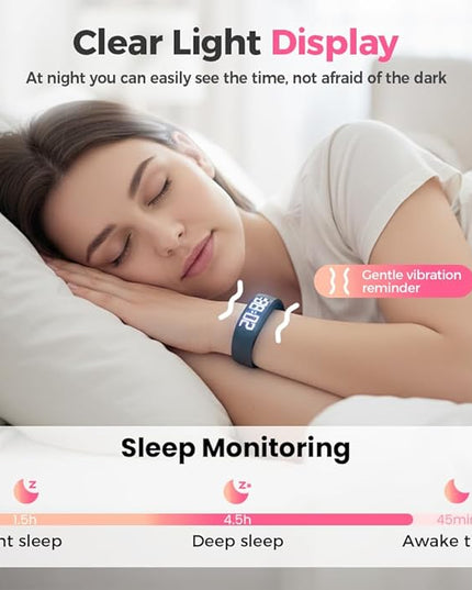 Vibrating Alarm Clock Watch, 2026 New Wristband, Rechargeable Silent Alarm for Deep Sleepers, LED Display Vibrating Alarm Watch for Elderly