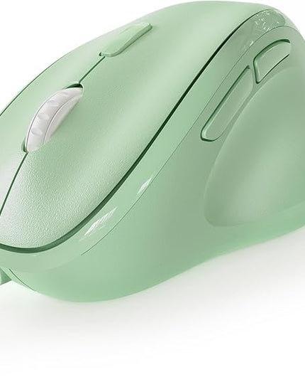 Micropack Ergonomic Mouse Wired for Laptop, PC Computer and Desktop, Ergo Mouse Vertical with Silent Clicks, Up to 3200 DPI Adjustable Mouse Sensitivity, Green