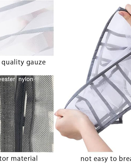 HSLFUAI 10 Pack Wardrobe Clothes Organizer for Bra, Underwear, Sock, Tie Transparent Mesh Drawer Clothes Storage, Women Underwear Storage Compartment Box