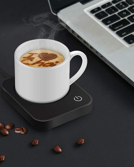 ANBANGLIN Coffee Mug Warmer, Smart Cup Warmer for Desk, 3 Temperature Control & Auto Shut Off, Electric Cup Warmer for Heating Milk,Tea,Beverage,Candle (Black-No Mug)