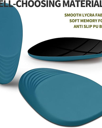 Hokafenle Ergonomic Mouse Pad Wrist Support, Terraced Slope Carpal Tunnel Wrist Pad for Mouse with Unibody Memory Foam, Wrist Rest Pain Relief Mousepad (Turquoise, 11.8x7.9 in)