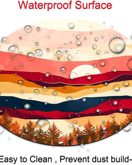 Mountain and Moon Round Mouse pad Customized Mousepad Non-Slip Rubber Base Mouse Pads for Computers Laptop Office Desk Accessories Mouse pad
