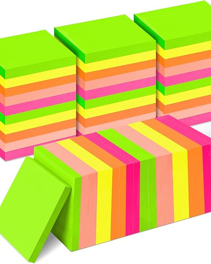 35 Pack Sticky Notes Bulk 3 x 3 In Self Stick Notes Pads Colorful Posted Note in 5 Bright Color Adhesive Paper Memo 75 Sheets/Pad Easy to Post note pad for Office Home School Notebook Wall Door Window
