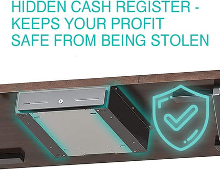 TidyFriend Cash Register Stand Brackets, 13 in Cash Drawer Under Counter Mount Brackets, Heavy Duty Steel Mounting Brackets for Square Cash Drawer, Brackets for Cash Drawer Under Counter