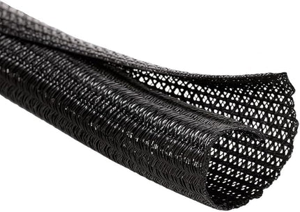 MGI SpeedWare Braided Split-Sleeve Wire Loom for High-Temperature Automotive Harness and Home Cable Management 10 feet (3/4")